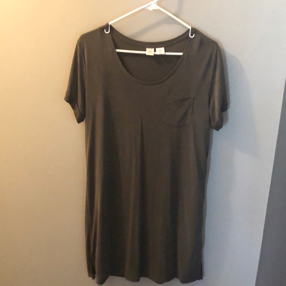 Green t-shirt dress